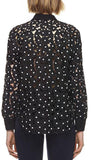 Polka Daisy Guipure Shirt - DESIGNER INSPIRED FASHIONS