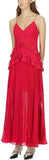 Plumetis Panelled Midi Dress