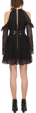 Waist Detail Crochet Mini Dress