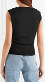 Button-Embellished Knit Top and Skirt Set