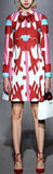 Printed Wool Coat with Bow