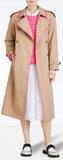 Tape Detail Cotton Gabardine Trench Coat