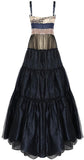 Netted Overlay A-Line Tulle Gown | DESIGNER INSPIRED FASHIONS