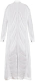 Long White Shirt-Dress