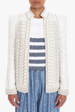Embellished Military Jacket - White *Only a few left*