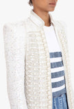 Embellished Military Jacket - White *Only a few left*