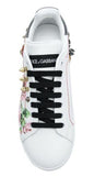 Rose Portofino Sneakers with Appliques
