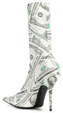 Dollar Print Knife Boots