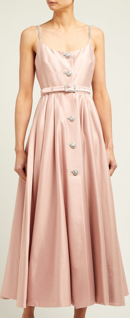 Crystal-Embellished Midi Dress, Pink | DESIGNER INSPIRED FASHIONS