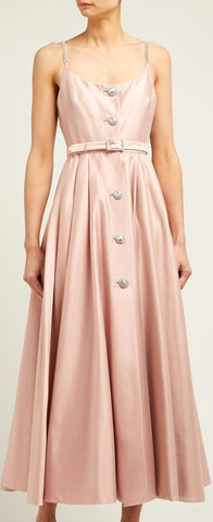 Crystal-Embellished Midi Dress, Pink | DESIGNER INSPIRED FASHIONS