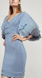 Off-the-Shoulder Chiffon Trimmed Dress