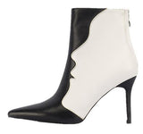 Camille Two-Tone Leather Ankle Boots