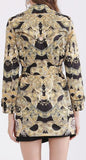 Baroque Double-Breasted Short Coat