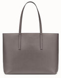Leather Shopper Bag, Grey