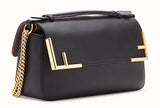 Double F Leather Handbag, Black