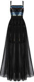 Sequin-Embellished Polka Dot Tulle Gown