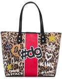 Beatrice Graffiti Print Shopper Tote Bag