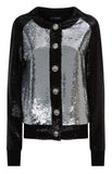 Bicolour Sequin Bomber Jacket