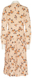 Flower Pleated Shirt Dress