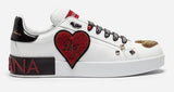 Heart Embellished Portofino Sneakers