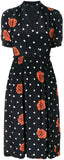 Rose Polka Dot Wrap Dress