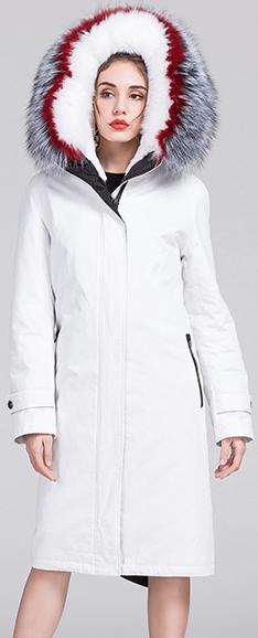Fur-Hooded and Lined Parka Coat