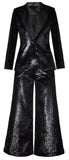 Black Sequined Blazer and Pant Suit