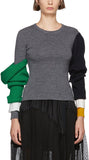 Grey Lara Arm Layered Sweater
