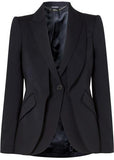 Layered Grain de Poudre Blazer