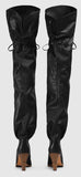 Leather Over-the-Knee Boot, Black