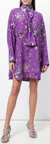 Flared Scarf Neck Blouse/Dress