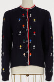 Embroidered Cardigan Sweater