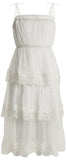 Meridian Circle-Lace Silk Dress