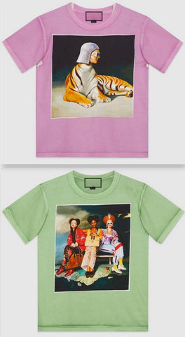Hallucination Print T-Shirt - Purple or Green