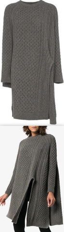 Asymmetric Cable Knit Jumper