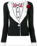 Tuxedo Printed Sweater
