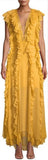 'Ambra' V-Neck Cap-Sleeve Layered Ruffle Maxi Dress | DESIGNER INSPIRED FASHIONS