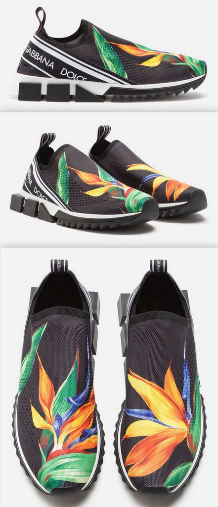 Sorrento Sneakers with Birds of Paradise Print