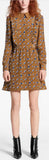 Long Sleeve Dress with Embroidered Collar and Frill Detail