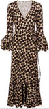 Puff-Sleeve Wrap Dress | DESIGNER INSPIRED FASHIONS