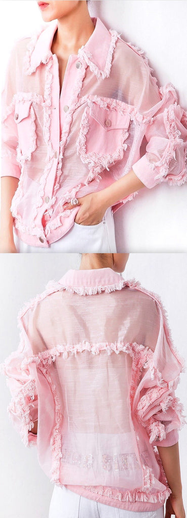 Frayed Organza Jacket | DESIGNER INSPIRED FASHIONS