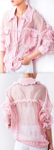 Frayed Organza Jacket | DESIGNER INSPIRED FASHIONS