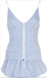 Ruched Zip Front Cami | DESIGNER INSPIRED FASHIONS