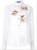 Flower Appliqué Shirt | DESIGNER INSPIRED FASHIONS
