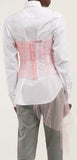 Gathered Tulle Bustier Poplin Shirt | DESIGNER INSPIRED FASHIONS