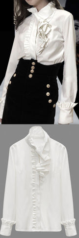 Ruffled White Shirt