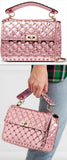 The Rockstud Spike Quilted Metallic Leather Shoulder Bag