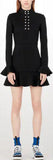 Black Frill-Sleeve Dress
