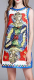 Printed Mini Shift Dress
