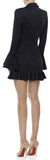 Black Ruffle Blazer-Dress